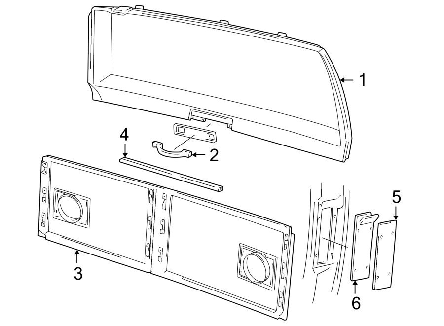 GMC SAFARI Door Interior Trim Panel Rear DUTCH DOORS All 15758923