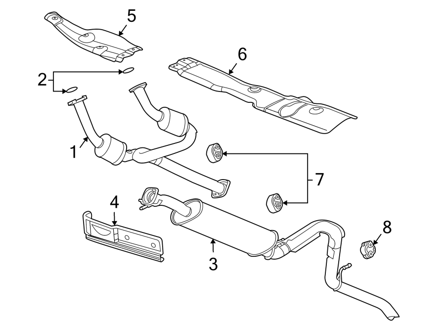 GMC Envoy XUV Catalytic Converter. CATALYTIC CONVERTER. Converter AND