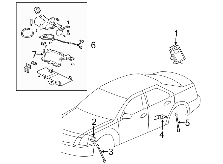 Cadillac STS Sensor. Level. Position. Rear. Suspension ride height. Cts