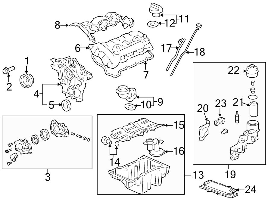 Cadillac CTS Engine Oil Pan - 12648944 | GM Parts Wholesale Canada ...