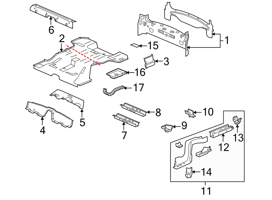 Cadillac SRX Rear Body Panel (Rear, Upper) - 88956775 | GM Parts