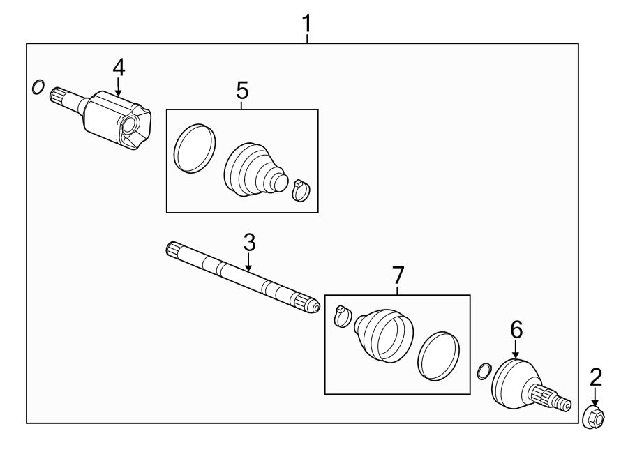 Diagram FRONT SUSPENSION. DRIVE AXLES. for your Cadillac XTS