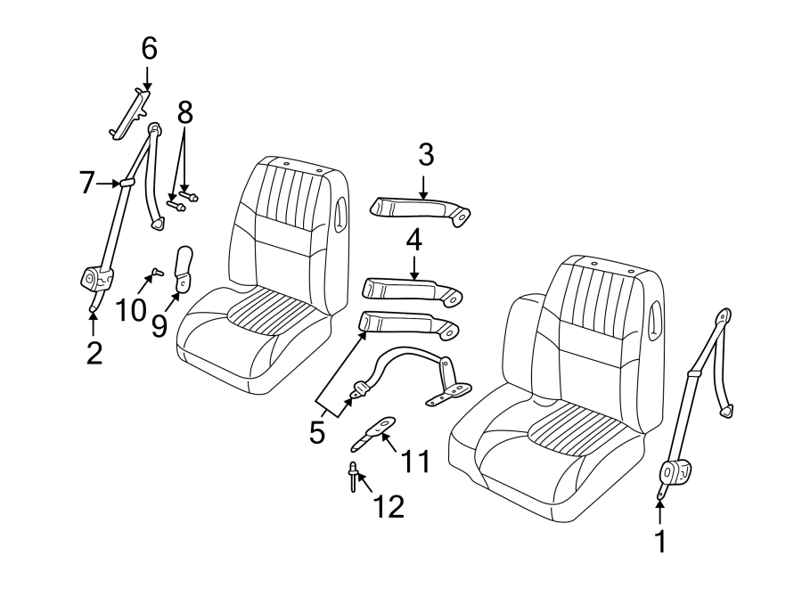 Chevrolet Impala Belt. AND. Retractor. Seat. Driver side, neutral ...