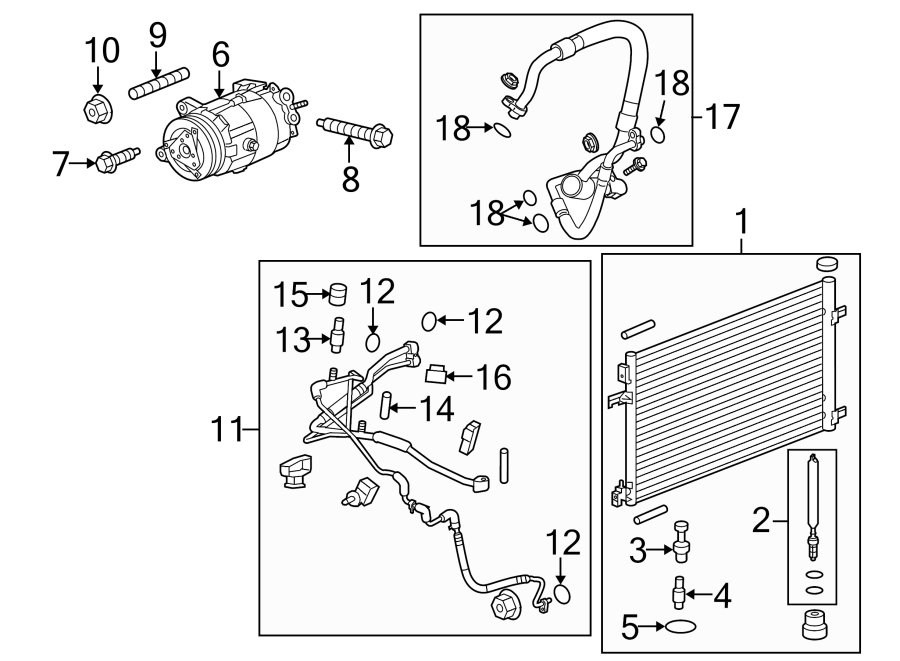 Chevrolet Impala Hose. Conditioning. Air. Suction. Refrigerant. 3.6