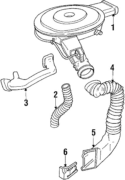 Chevrolet Citation II Duct. Hose assembly. 2.8 liter, v6 - 25501532