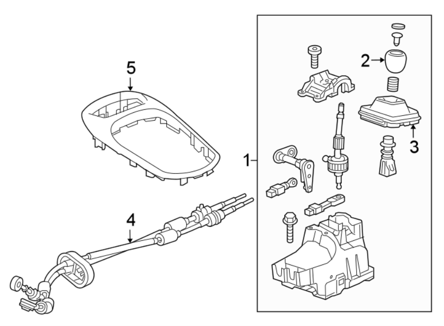 Chevrolet Cruze Manual Transmission Shift Cable. Cable. Shift. Control