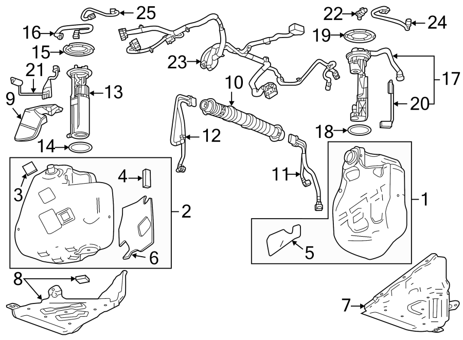 Chevrolet Corvette Fuel Pump Wiring Harness. FUEL TANK COMPONENTS, w