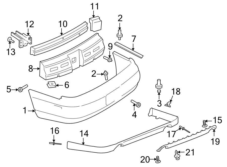 Chevrolet Monte Carlo Bumper Impact Bar (Rear) - 10355260 | GM Parts ...