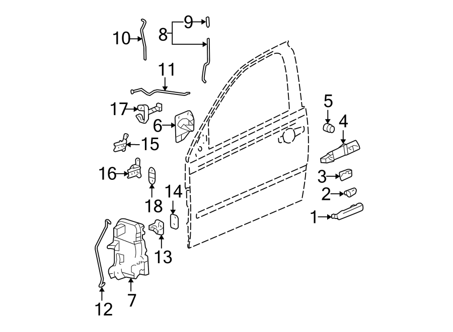 Chevrolet Avalanche Interior Door Handle - 15860515 | GM Parts