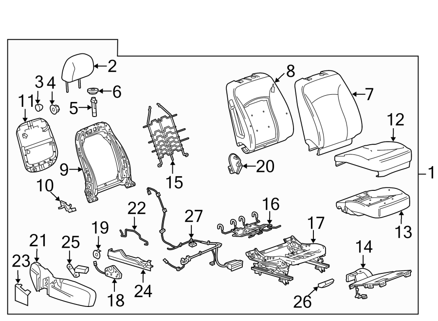 Chevrolet Malibu Power Seat Wiring Harness. W/O POWER - 22959870 | GM