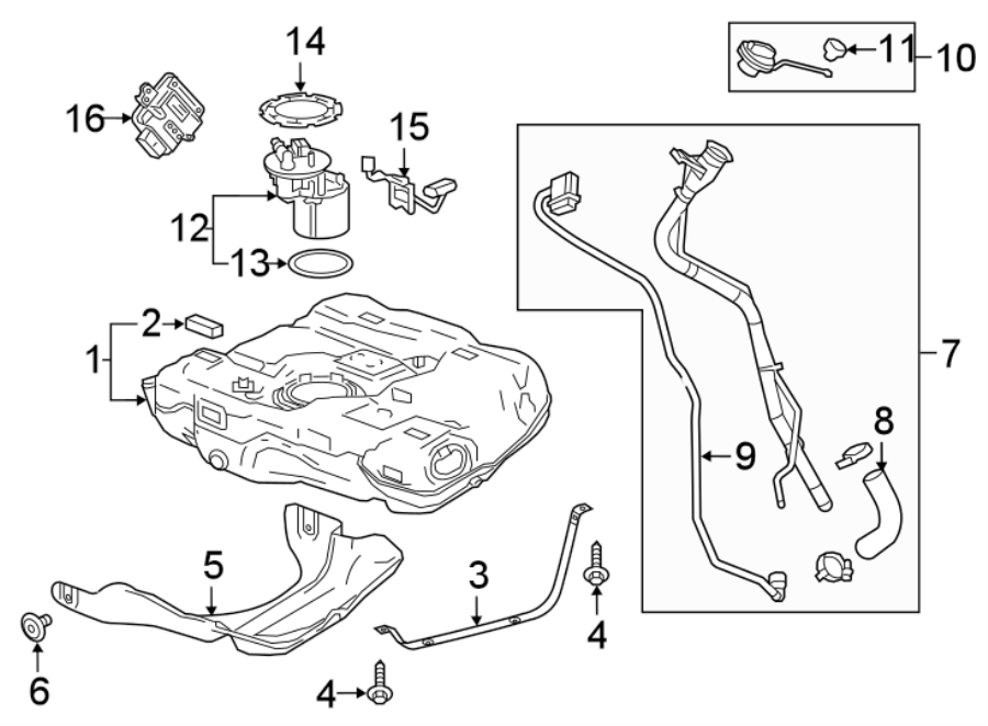 chevrolet Malibu Electric Fuel Pump. Fuel Pump and Strainer Set. MODULE