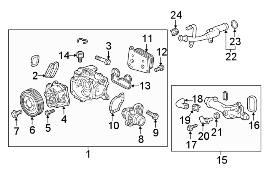 Chevrolet Malibu Engine Coolant Thermostat Gasket. 1.8 LITER. Cascada