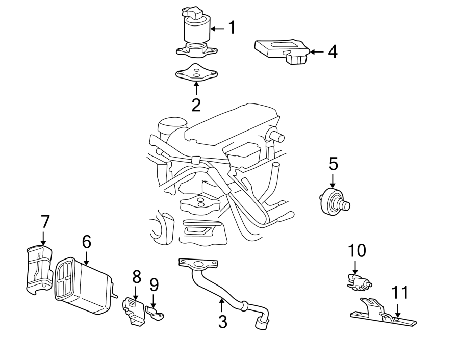 Chevrolet Malibu Tube. EGR. Pipe. Exhaust Gas Recirculation 24506775