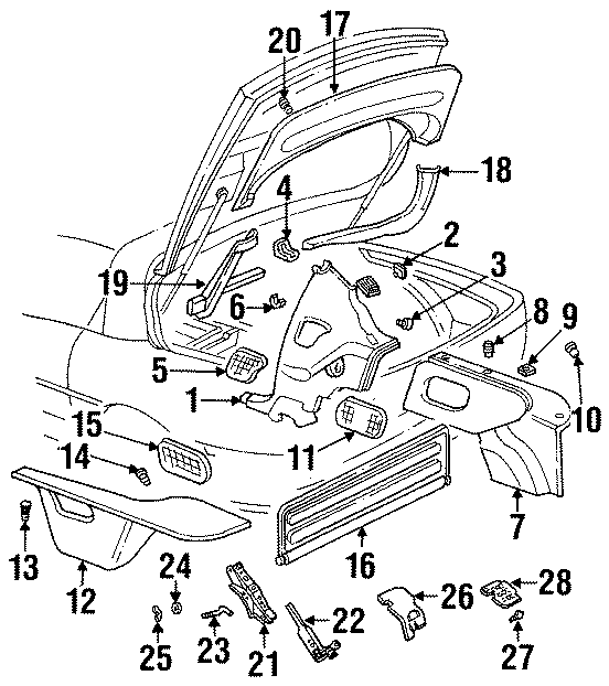 Pontiac Firebird Parts List