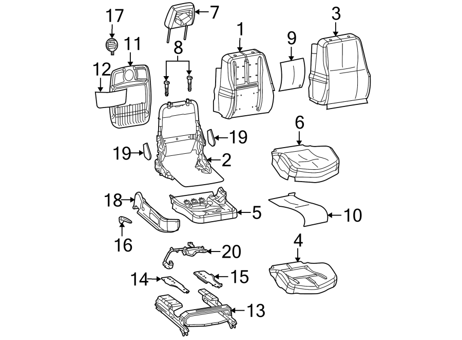 Pontiac Grand Prix Power Seat Wiring Harness. W/FOLD BACK SEAT