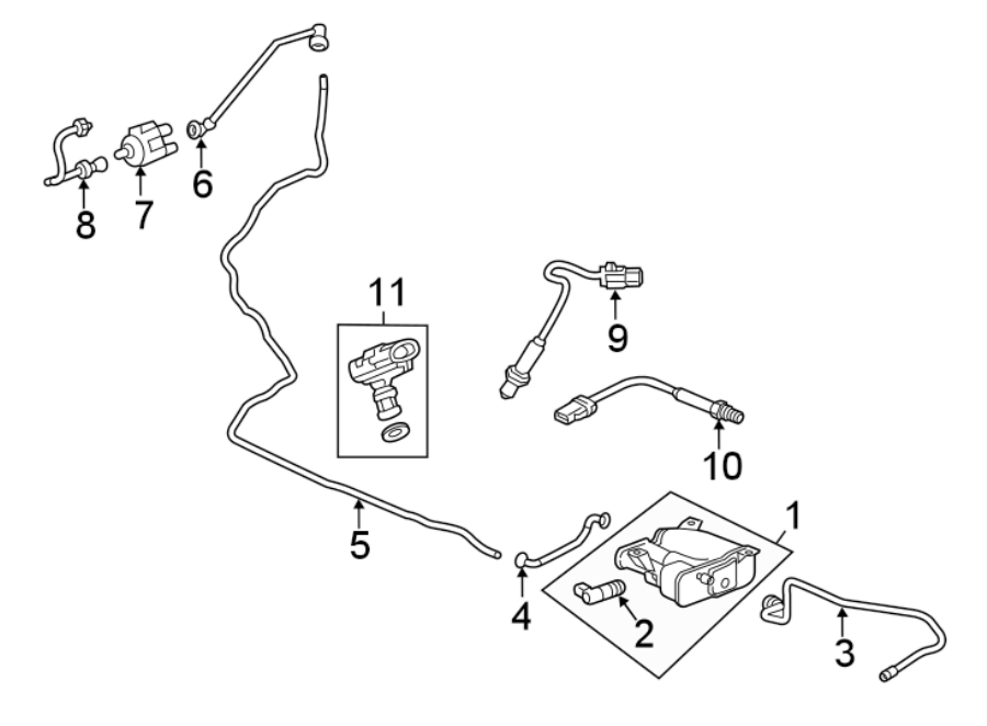 Gmc Terrain Evaporative Emissions System Lines. Outlet 12683612 GM