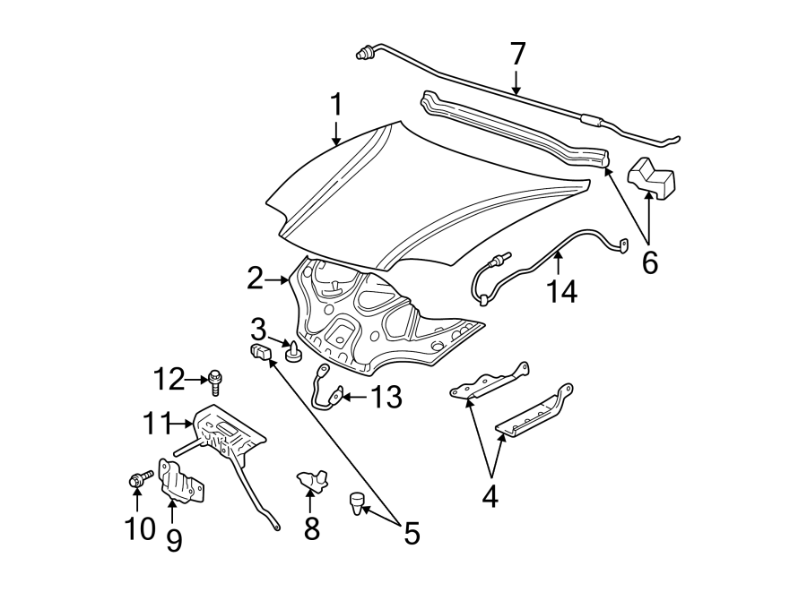 Pontiac Sunfire Hood Latch - 22710142 | GM Parts Wholesale Canada ...