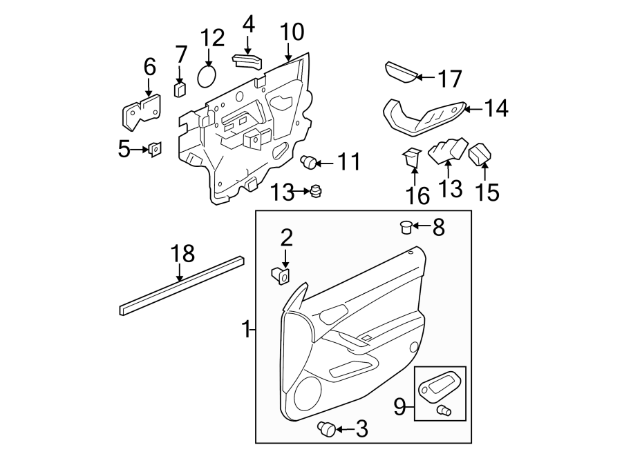 Pontiac G6 Door Window Belt Weatherstrip. SEDAN - 15228863 | GM Parts