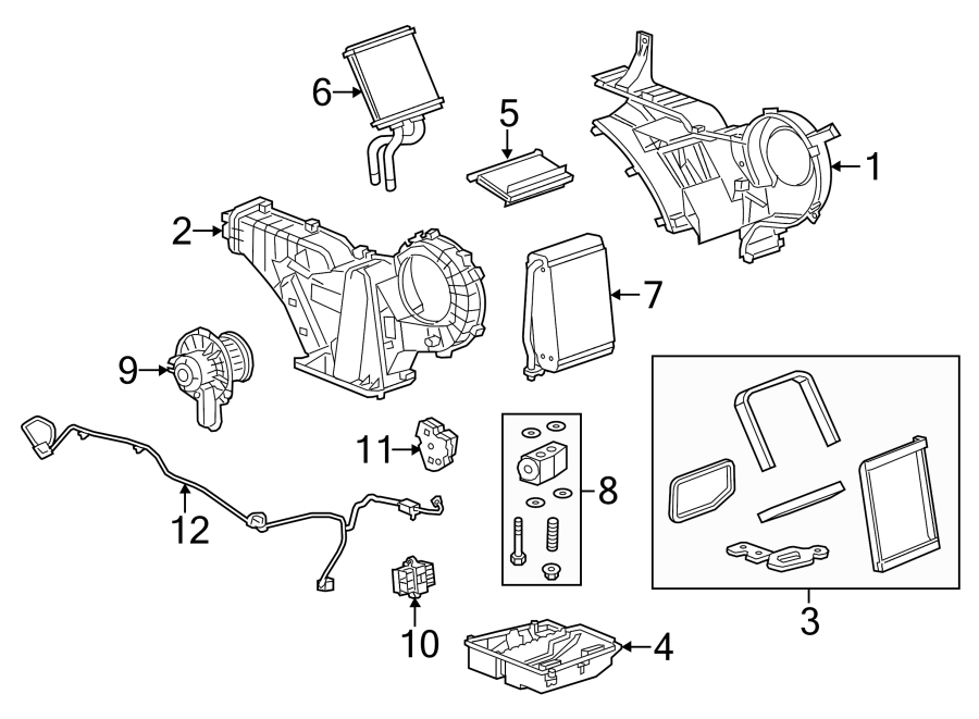 Cadillac Escalade ESV A/c evaporator core - 84445411 | GM Parts ...