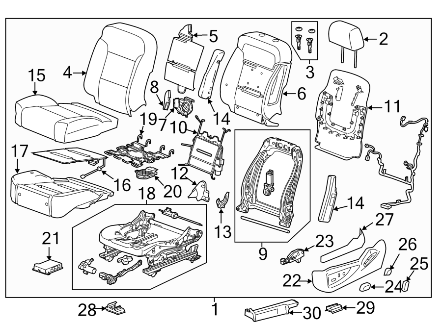 Cadillac Escalade ESV Seat Heater Pad - 23232086 | GM Parts Wholesale