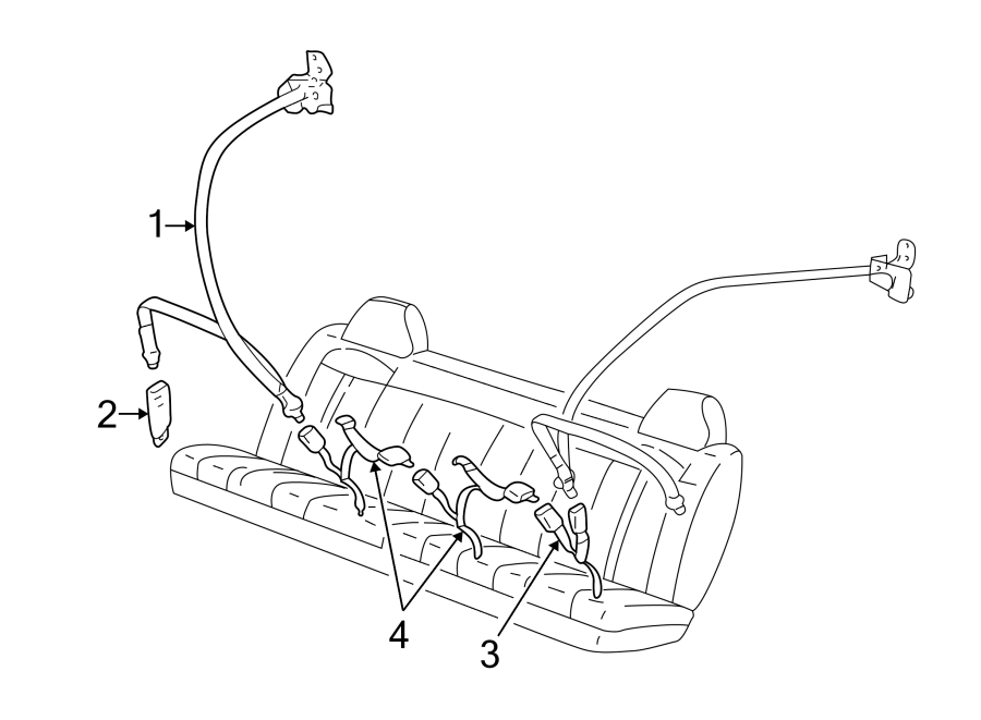 Chevrolet Express 1500 Seat Belt Lap and Shoulder Belt. #3 ...