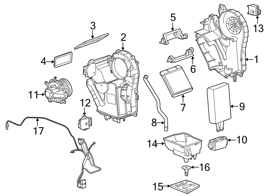 Cadillac Escalade Hvac blend door actuator. Switches modes for ...