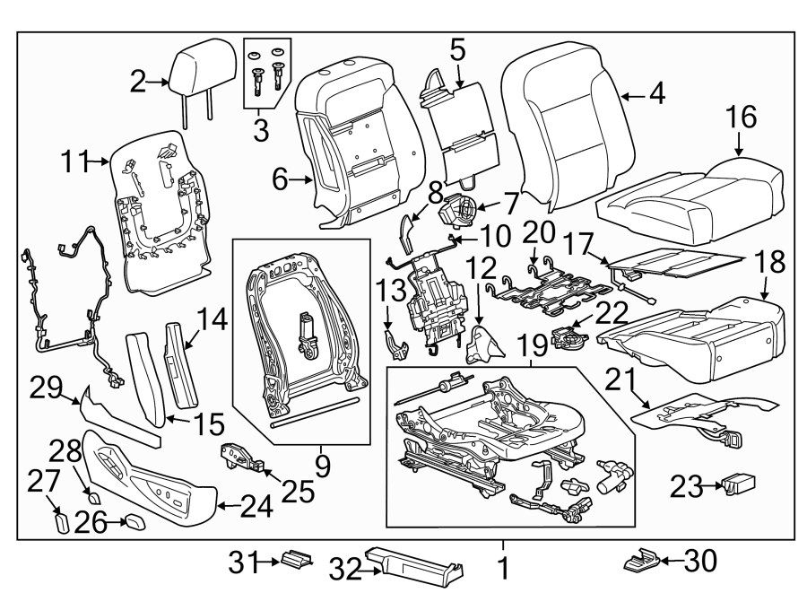 2011 Chevy Tahoe Interior Parts