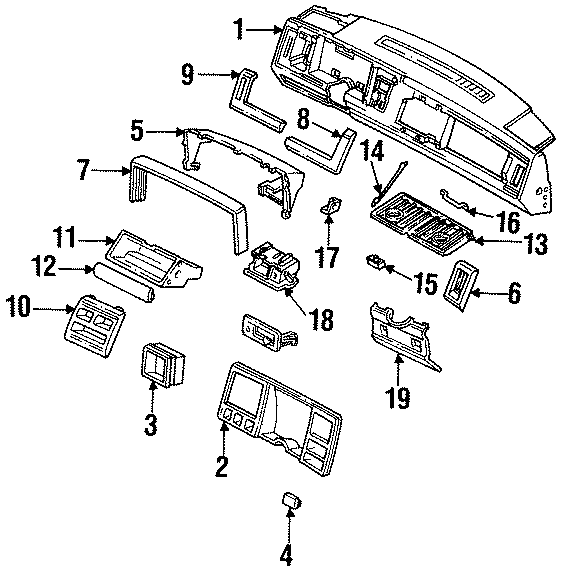 GMC K1500 Suburban Glove Box Door Hinge. 1992-94. 1992-96 - 15588818 ...