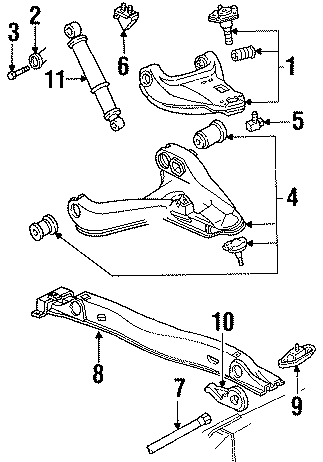 Chevrolet S10 Torsion Bar Adjusting Arm (Lower). 4WD. 4WD, green paint