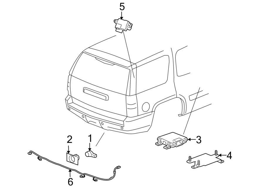 Chevrolet Tahoe Parking Aid System Wiring Harness. REVERSE SENSING