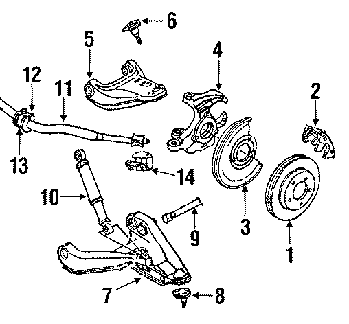 Chevrolet S10 Blazer Suspension Control Arm (Front, Upper) - 15661507 ...