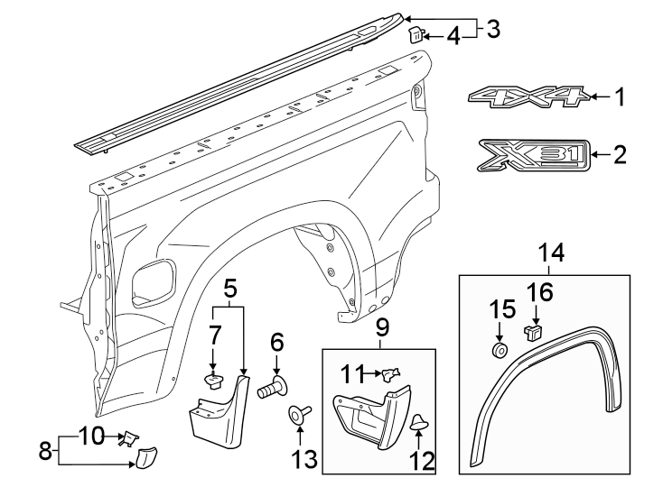 Gmc Sierra 1500 Side Body Trim Protector - 84621836 