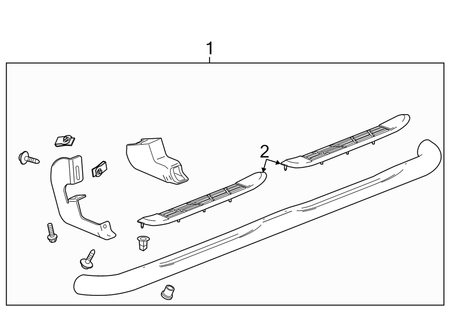 Chevrolet Silverado 1500 Running Board. EXTENDED CAB, ACCESSORY PACKAGE