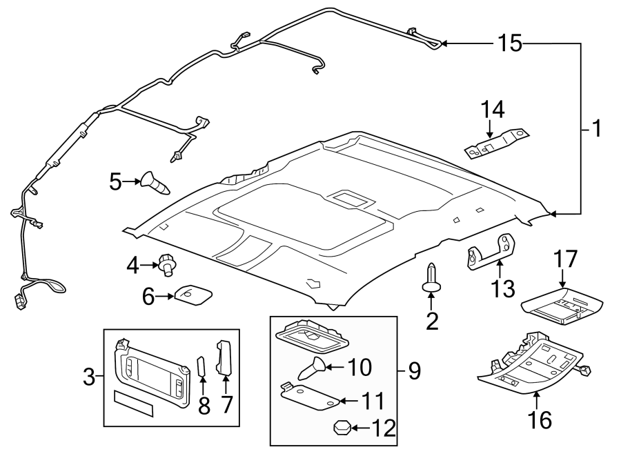 Chevrolet Silverado 1500 Headliner - 19352351 | GM Parts Wholesale ...