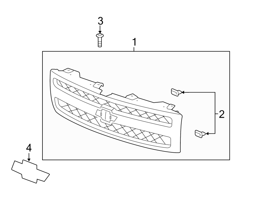 Chevrolet Silverado 2500 HD Grille (Upper, Lower). CHEVROLET, sonoma