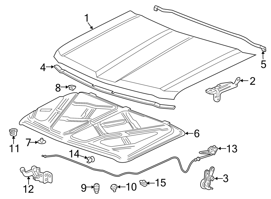 Chevrolet Silverado 1500 Hood Insulation Pad. Insulator. Chevrolet 