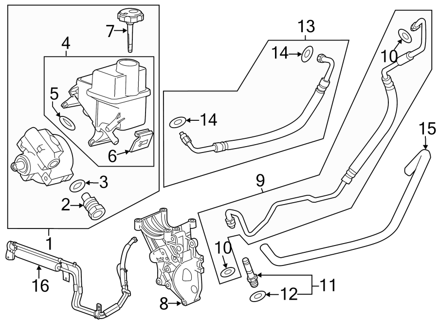 Chevrolet Silverado 2500 HD Power Steering Pressure Hose. Power