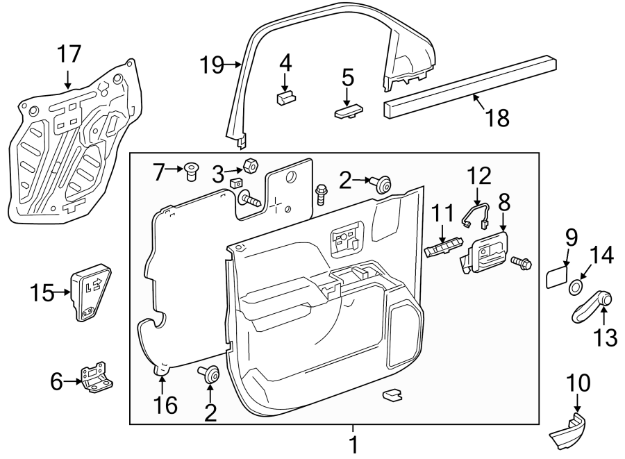 Gmc Sierra Door Parts Diagram