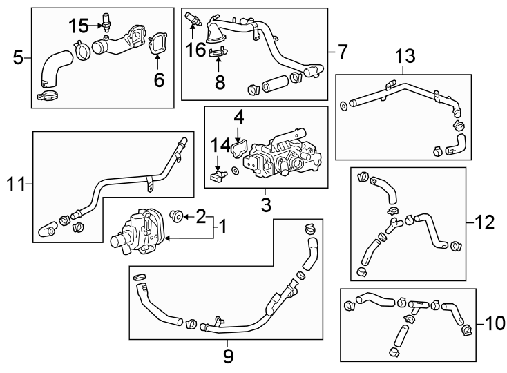 Chevrolet Silverado 1500 Engine Coolant Pipe. 2.7 LITER TURBO. CT4