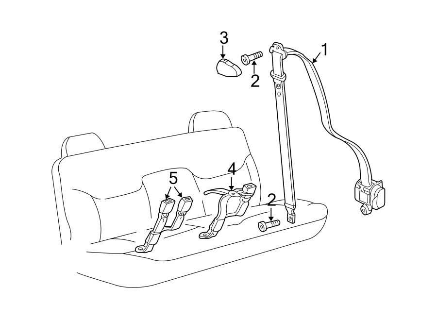 Chevrolet Silverado 2500 HD Belt. AND. Seat. Retractor - 88940125 | GM