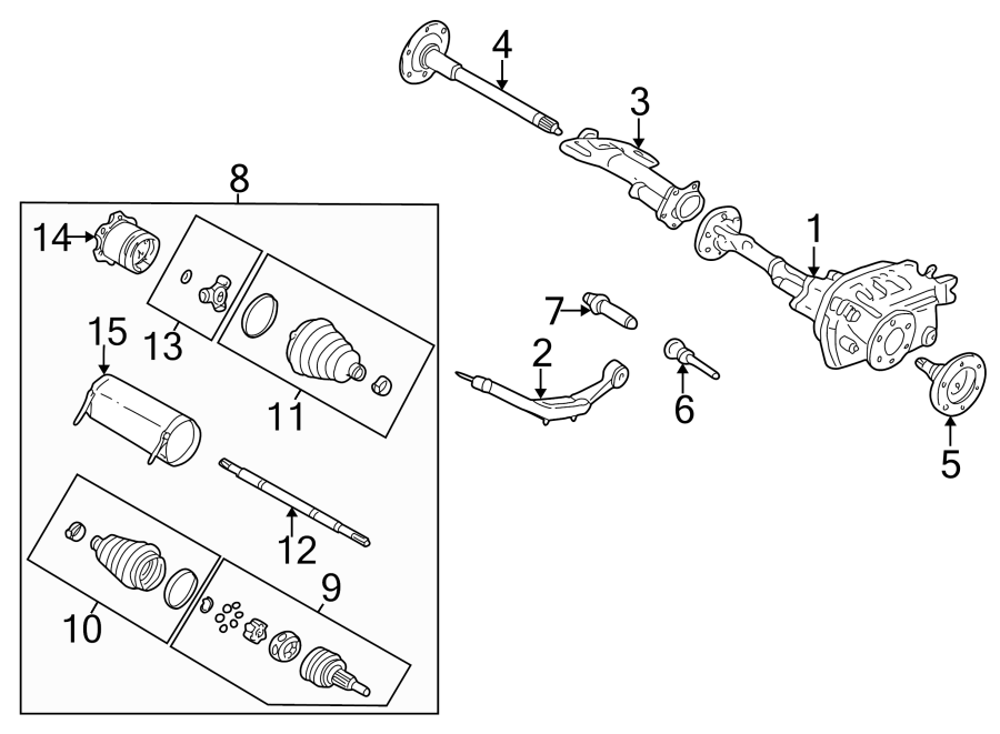 Cadillac Escalade EXT Cv axle assembly (front) - 20875738 | GM Parts ...