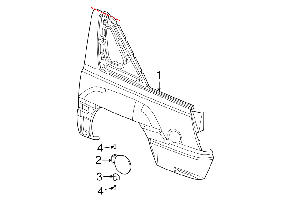 Cadillac Escalade EXT Quarter Panel (Upper, Lower). Escalade EXT