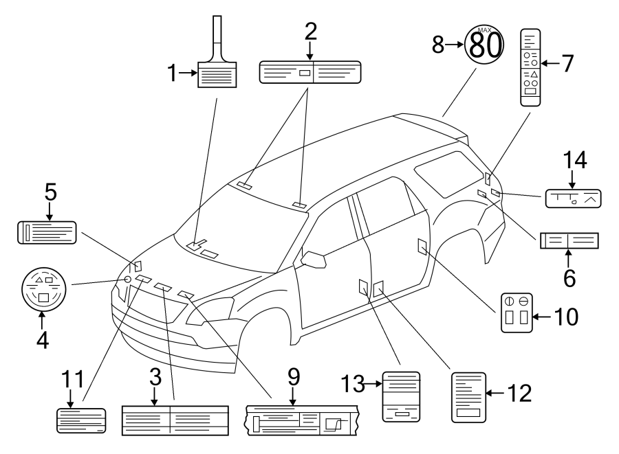 Chevrolet Traverse Label. AIR CONDITIONING (A/C) REFRIG CHRG. AC. AIR