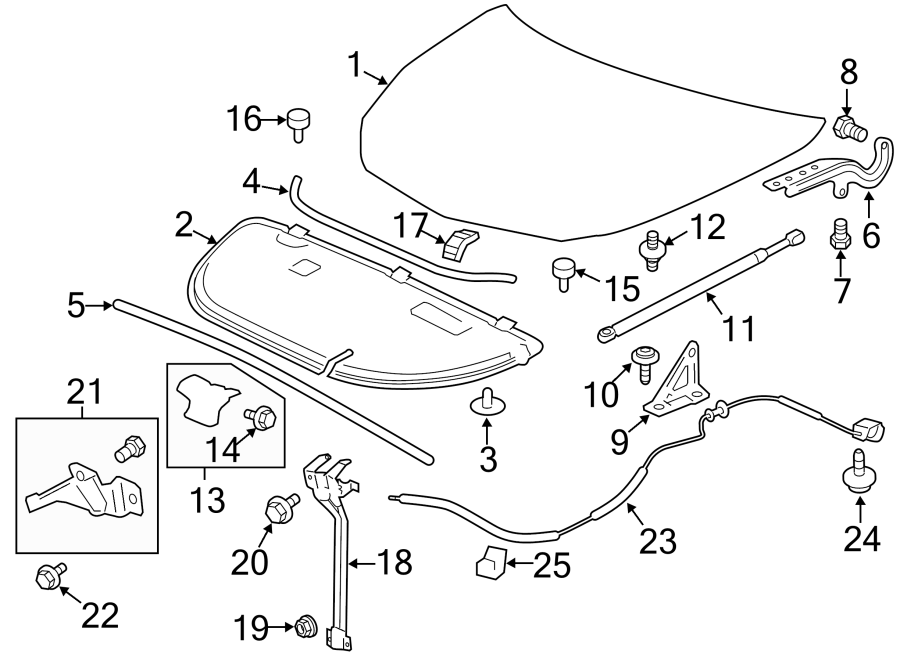 Chevrolet Traverse Hood Latch Support (Upper). 2013-2017 - 25916705 ...