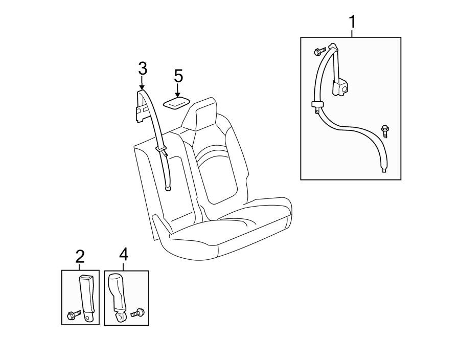 Chevrolet Traverse Seat Belt Lap And Shoulder Belt 19299648 Gm