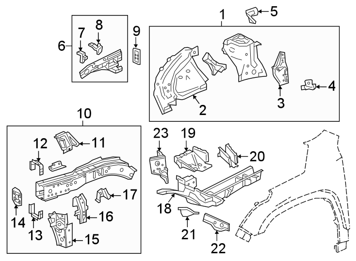 GMC Acadia Reinforcement. (Lower) - 23258727 | GM Parts Wholesale