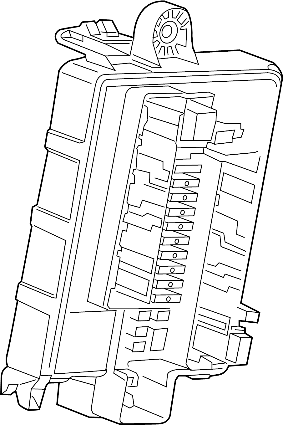 GMC Acadia Fuse and Relay Center. REAR BODY. REAR COMPARTMENT